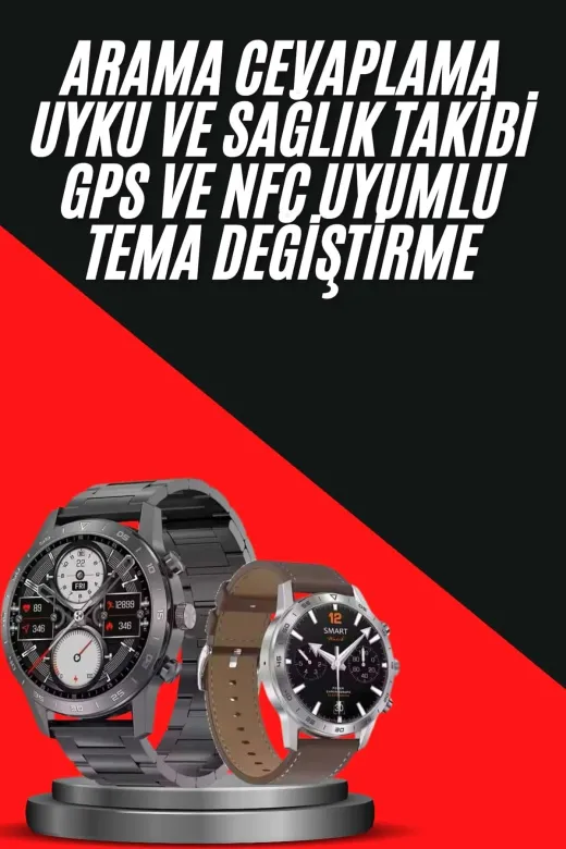 Ethab Giyim GLST7184-2059 Erkeklere Özel Akıllı Saat Çelik Kordon Bluetooth Bağlantılı İos Ve Android - Glst7184-205