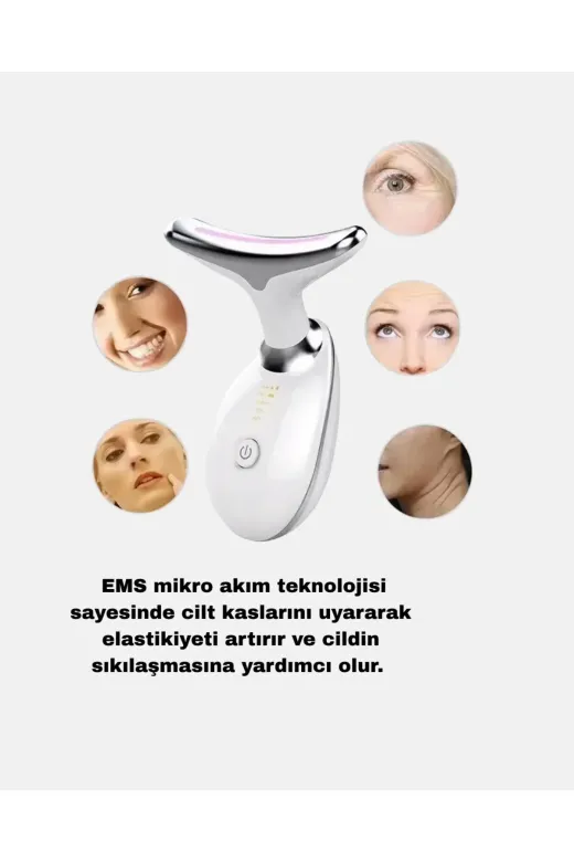 Ethab Giyim GLST7552-1790 Boyun Ve Gıdı Toparlayıcı Ems Cilt Sıkılaştırıcı 7000 Titreşim Isı Terap - Glst7552-179