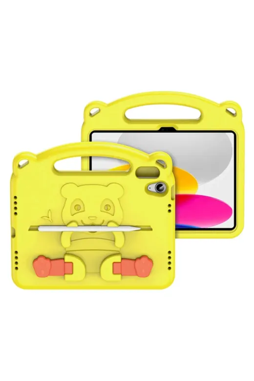 Ethab Giyim GLST7620-5670 Dux Ducis Ipad 10.2 2022 Kılıf Panda Serisi Çocuk Shockproof Standlı Kılıf-(57 - Glst7620-567