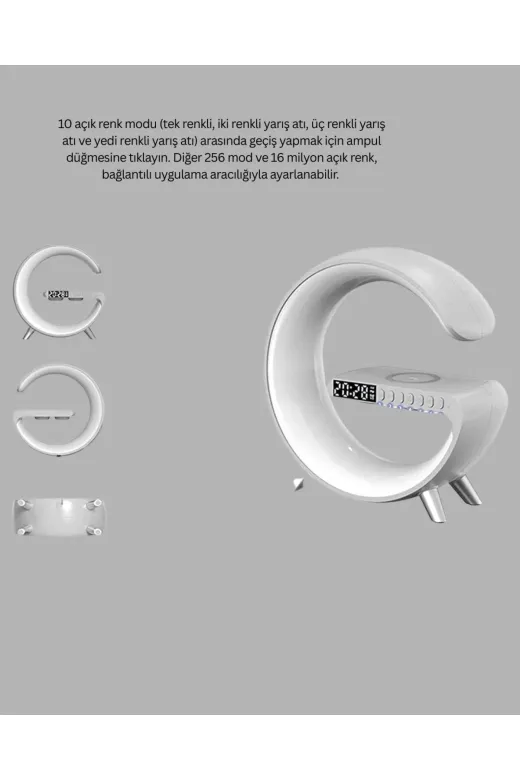 Ethab Giyim GLST8130-2889 Kablosuz Şarjlı Atmosfer Lambası Bluetooth Hoparlör Ve Akıllı Alarm Özellikli - Glst8130-288