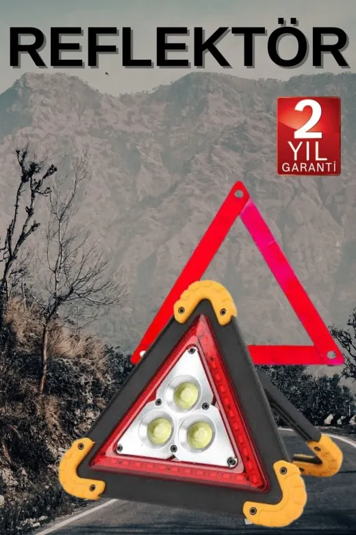 Ethab Giyim GLST8165-2699 Solar Şarjlı Çok Fonksiyonlu Reflektör Işıklı Ikaz Lambası Acil Durum Reflek - Glst8165-269