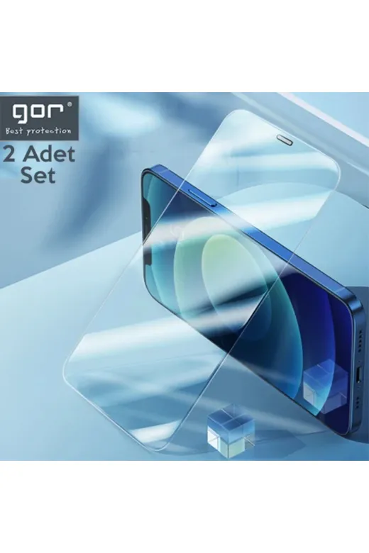Ethab Giyim GLST9073-8025 Gor İphone 12/12 Pro 6.1 Best Full Tempered Cam Ekran Koruyucu 2Adet+Takma Aparatı - Glst9073-802