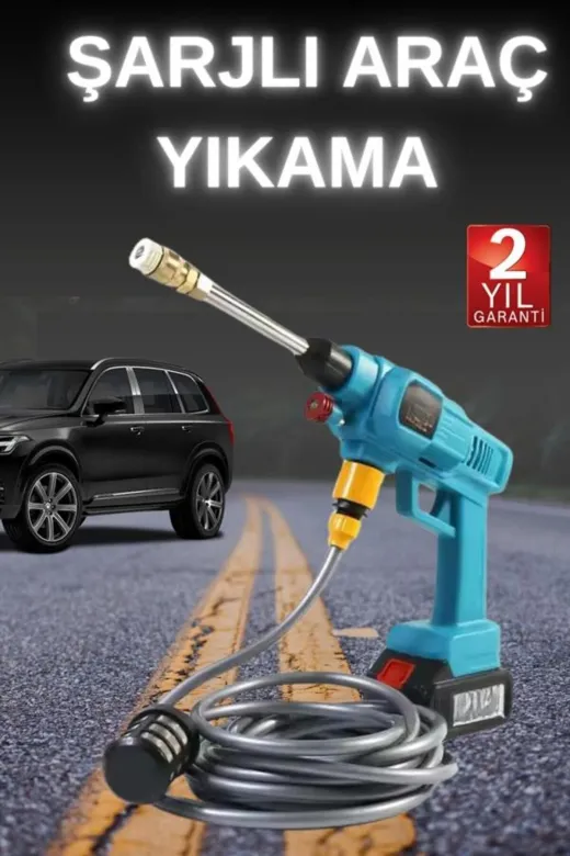 Ethab Giyim GLST9526-4672 Şarjlı Ve Yüksek Basınçlı Oto Yıkama Makinesi Ve Sulama Tabancası Bahçe Yı - Glst9526-467