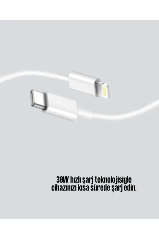 Ethab Giyim Orijinal Kalite 30W Type-C Lightning Hızlı Şarj Kablosu – 1.2M Dayanıklı - Glst2686-4978