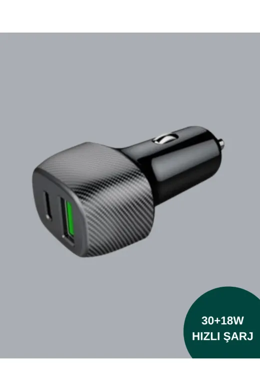Ethab Giyim Power Delivery Destekli 38W Araç Tipi Hızlı Şarj Cihazı - Glst3137-7737