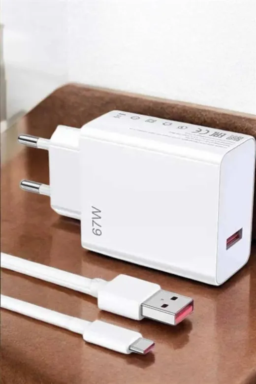 Ethab Giyim Şarj Aleti 67W Hızlı Şarj Turbo Type-C Uyumlu Şarj Adaptörü Kablosu - Glst2265-9628