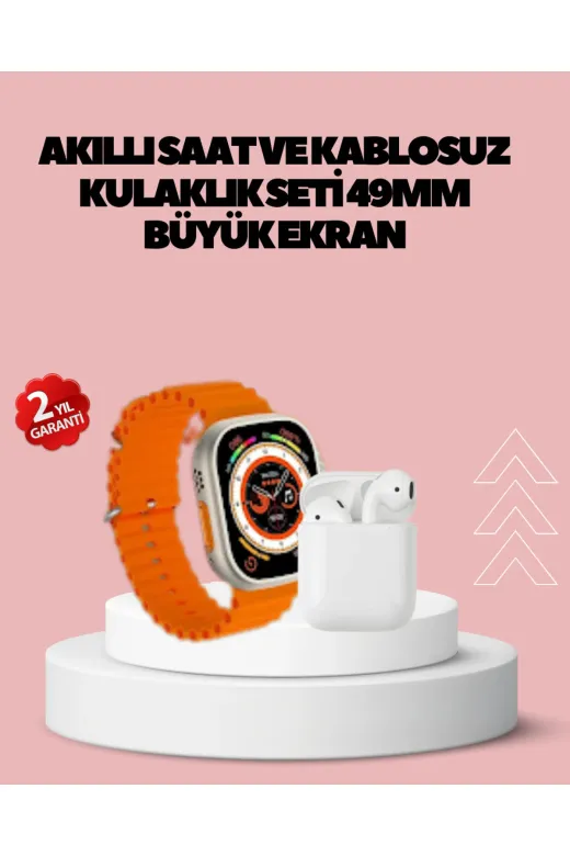Ethab Giyim Watch 9 Max Akıllı Saat 45 Mm Geniş Ekran Kulaklık Seti - Glst8194-2312