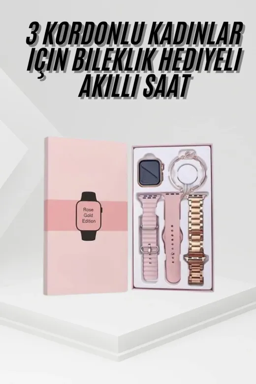 Ethab Giyim Yeni Nesil Kadın Akıllı Saat Rose Gold Android Ve İos Uyumlu - Glst9610-2868