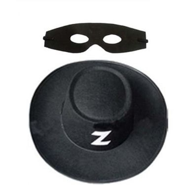 ETT 562741120822 Zorro Şapka Maske Set Yetişkin