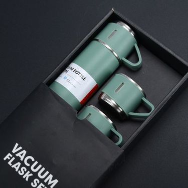 ETT 562741419199 Paslanmaz Çelik Bardaklı Termos Seti 500 Ml