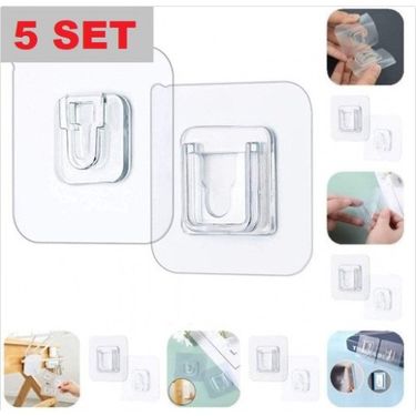 ETT 562741420107 Geçmeli Klips Eşya Sabitleme Askısı 5 Set