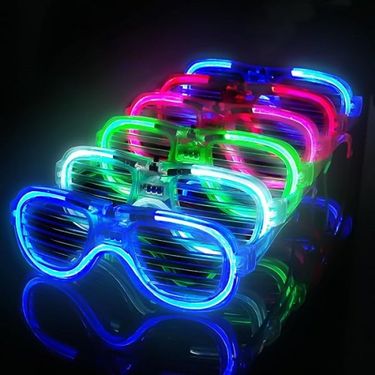 ETT 562741422168 Glow Işıklı Panjur Parti Gözlüğü 12 Adet