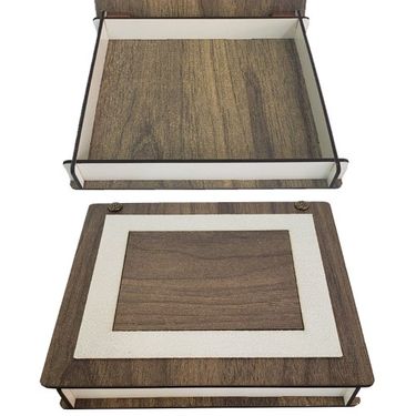 ETT 562741422945 Dekoratif Ahşap Derili Kutu