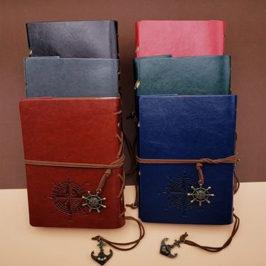 ETT 562741423178 Deri Pusula Tasarımlı Defter