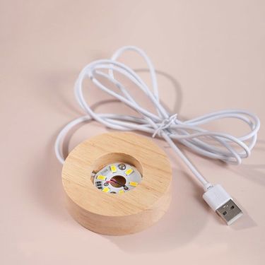 ETT 562741423581 Usb'li Ahşap Altlıklı Kalp Tasarımlı Cam Küre