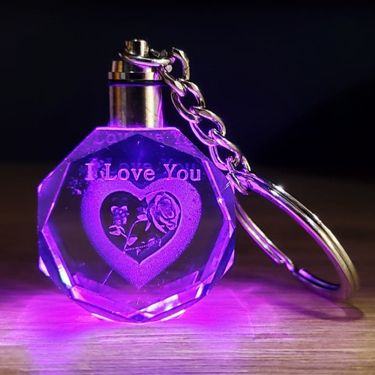 ETT 562741423796 I Love You Yazılı Renk Değiştiren Işıklı Anahtarlık