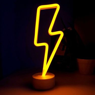 ETT 562741425928 Neon Işıklı Şimşek Lamba Usb+Pil