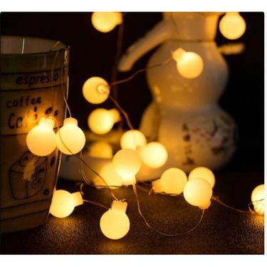 ETT 562741426089 3M 20 Led Beyaz Top Gün Işığı Pilli 2 Kademeli