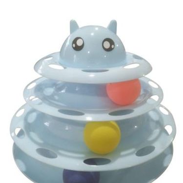 ETT 562741428088 3 Katlı Kedi Oyuncağı Kedi Başlıklı Eğlenceli Oyuncak