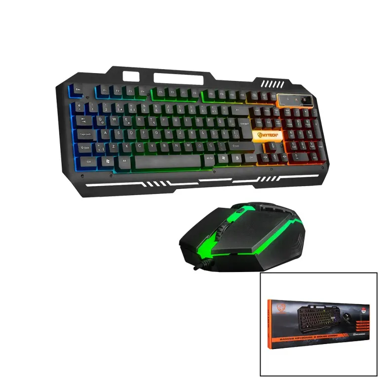 EVEREST HKM-X86 QUİN  GÖKKUŞAĞI IŞIKLI  USB KABLOLU  KLAVYE - MOUSE  SET  150CM KABLO (4745)