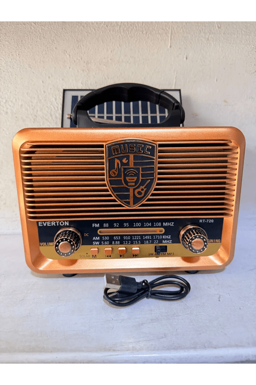 Everton Everon Rt-720 Güneş Enerjili Nostaljik Fm,aux,usb Müzik Çalar