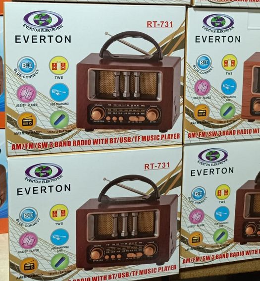 Everton Rt-731 -Usb-Tf-Am-Fm-Sw-Blue-Connect-Tws-Usb Şarj Nostaljik Radyo