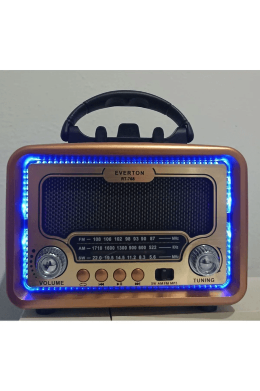 Everton Rt-768 Usb/fm/bt Güneş Enerjili Nostaljik Radyo Müzik Çalar