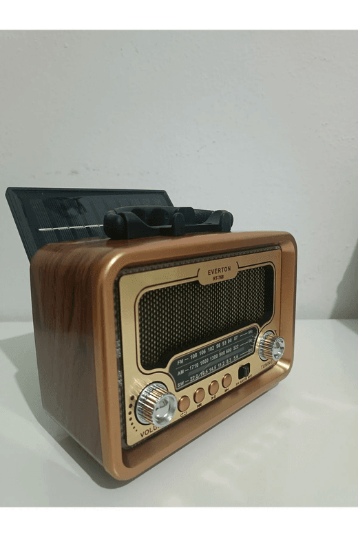 Everton Rt-768 Usb/fm/bt Güneş Enerjili Nostaljik Radyo Müzik Çalar