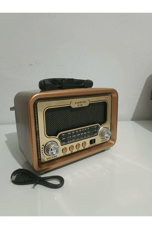 Everton Rt-768 Usb/fm/bt Güneş Enerjili Nostaljik Radyo Müzik Çalar