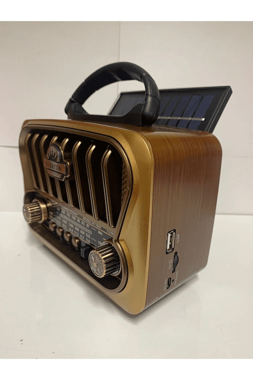 Everton Rt-848 Usb Bt Fm Solar Paneli Nostajık Radyo