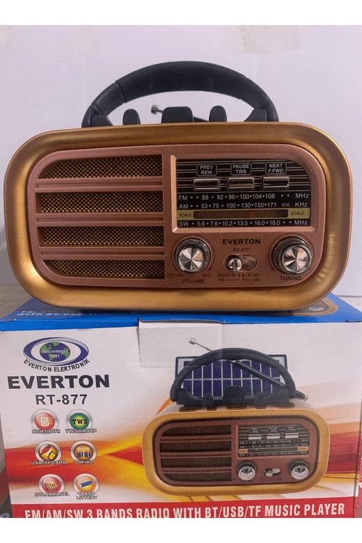 Everton Rt-877 Solar Enerjili Fm/bt/usb Özelikli Radyo