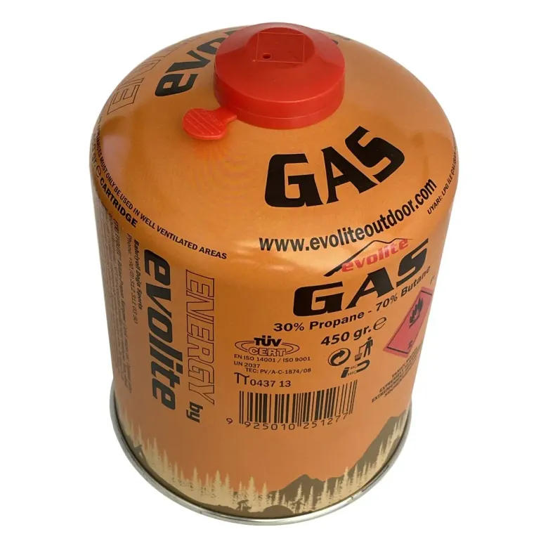 Evolite Butane Propane Vidalı 450 Gr. Ocak Kartuşu/Kamp Tüpü
