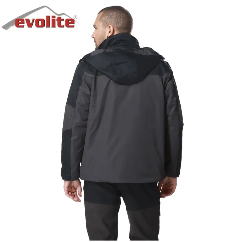 Evolite Diva Erkek 3in1 Gri/Siyah Mont/Teknik Outdoor