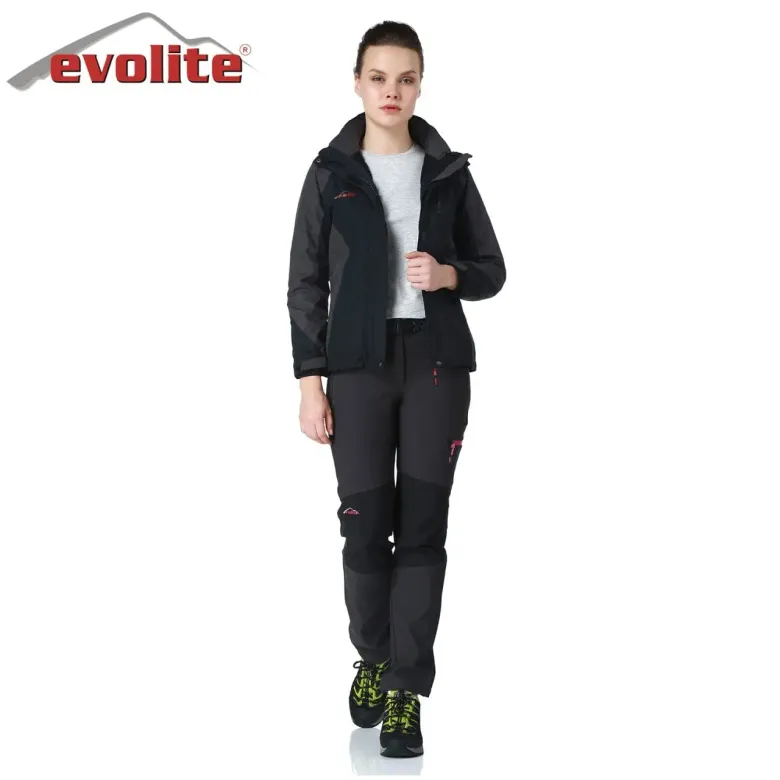 Evolite Diva Kadın 3in1 Gri/Siyah Mont/3 Farklı Kullanım