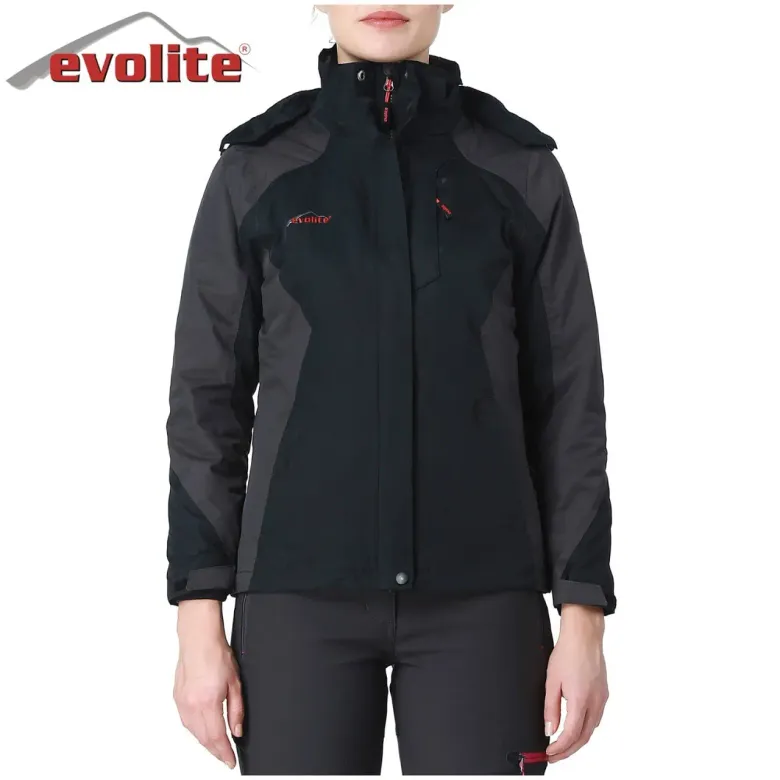 Evolite Diva Kadın 3in1 Gri/Siyah Mont/3 Farklı Kullanım