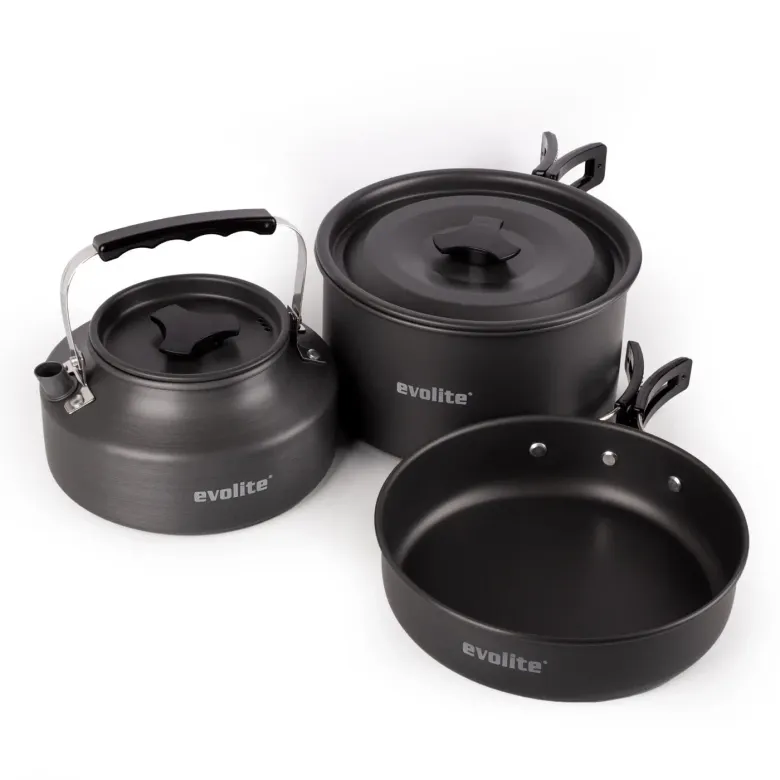 Evolite Tria Pot Çaydanlıklı Tencere Seti Pişirme Seti