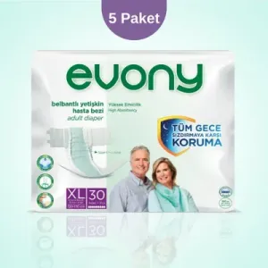 Evony Belbantlı Hasta Bezi Xl Beden  5 Paket (Toplam 150 Adet)