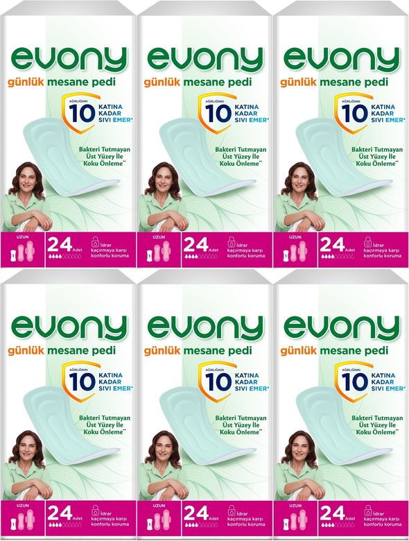 Evony Günlük Mesane Pedi Uzun 144 Adet (6PK*24)