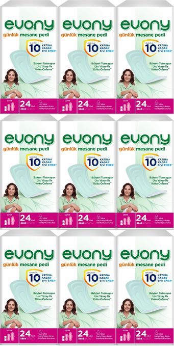 Evony Günlük Mesane Pedi Uzun 216 Adet (9PK*24)