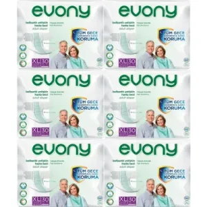 EVONY Hasta Bezi Yetişkin Bel Bantlı Tekstil Yüzey Extra Large- Ekstra Büyük Boy 180 Adet (6Pk*30)