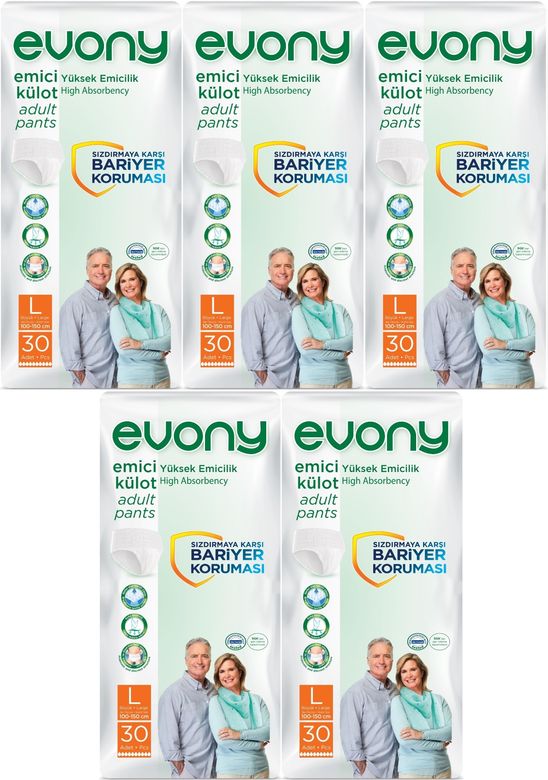 Evony Yetişkin Bezi Emici Külot L - Büyük - Large 150 Adet