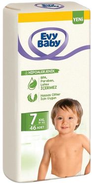 Evy Baby Bebek Bezi 7 Beden 19+ KG XXLarge 46 Adet Süper Fırsat Pk