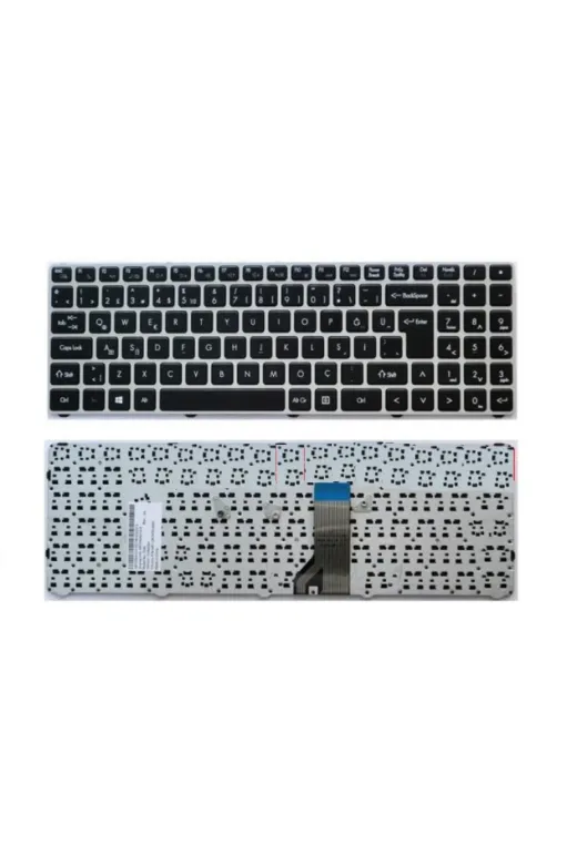 Exper TYCXT1T2HN168916701352826 Ultranote Q5V-R2 Q5V-R2-A Notebook Klavyesi - Gümüş Gri Tuş Takımı