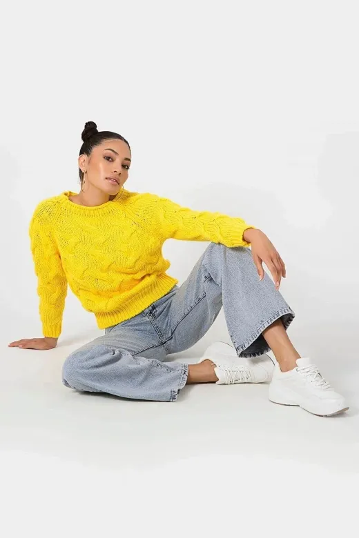 Exporanto LİVİK-1530 Napoli Kadın Mavi Kar Yıkama Süper Yüksek Bel Likralı Salaş Paça Denim Kot Pantolon