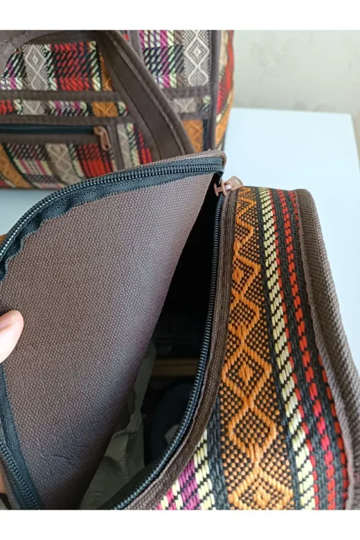 Eyef 0098 Unisex 3 Lü Hasır Çanta, Çok Amaçli Organizer Çanta