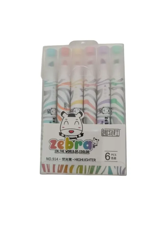 FAMEMUS ACCESSORY 0010259 6 Renk Zebra Fosforlu Kalem