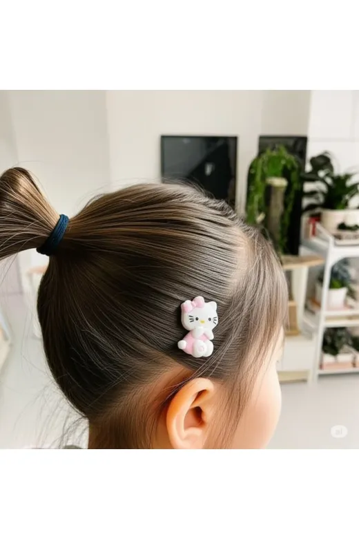 FAMEMUS ACCESSORY 0020024 Hello Kitty Figürlü Sevimli Saç Tokası – 1 Adet Gönderim (10493)( Renk Seçimi Için Mesaj Atınız)