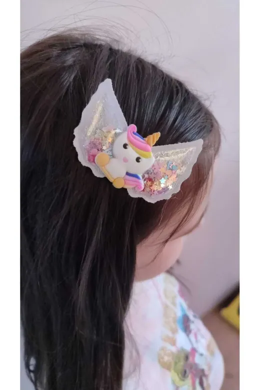 FAMEMUS ACCESSORY 0020030 Renkli Unicorn 3'lü Saç Tokası Seti
