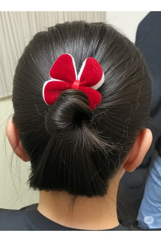FAMEMUS ACCESSORY 0020032 Kadife Kırmızı Fiyonk Toka Doğum Günü Ve Hediyelik Ve Aksesuar