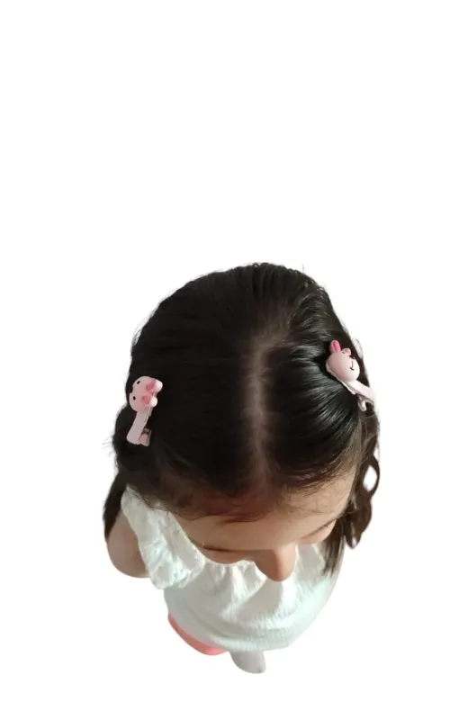 FAMEMUS ACCESSORY 0020042 Sevimli Tavşan Figürlü Çocuk Saç Tokası – 2’Li Set